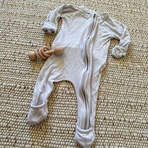 Goumi Grow With You Footie, Grey 0-3M